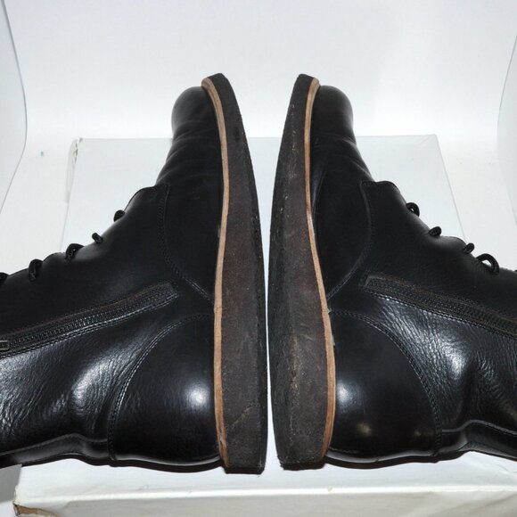 Common Projects Combat Boot Black Leather Side Zip 1979 Size 44 US 11 Mens Italy - Picture 11 of 13
